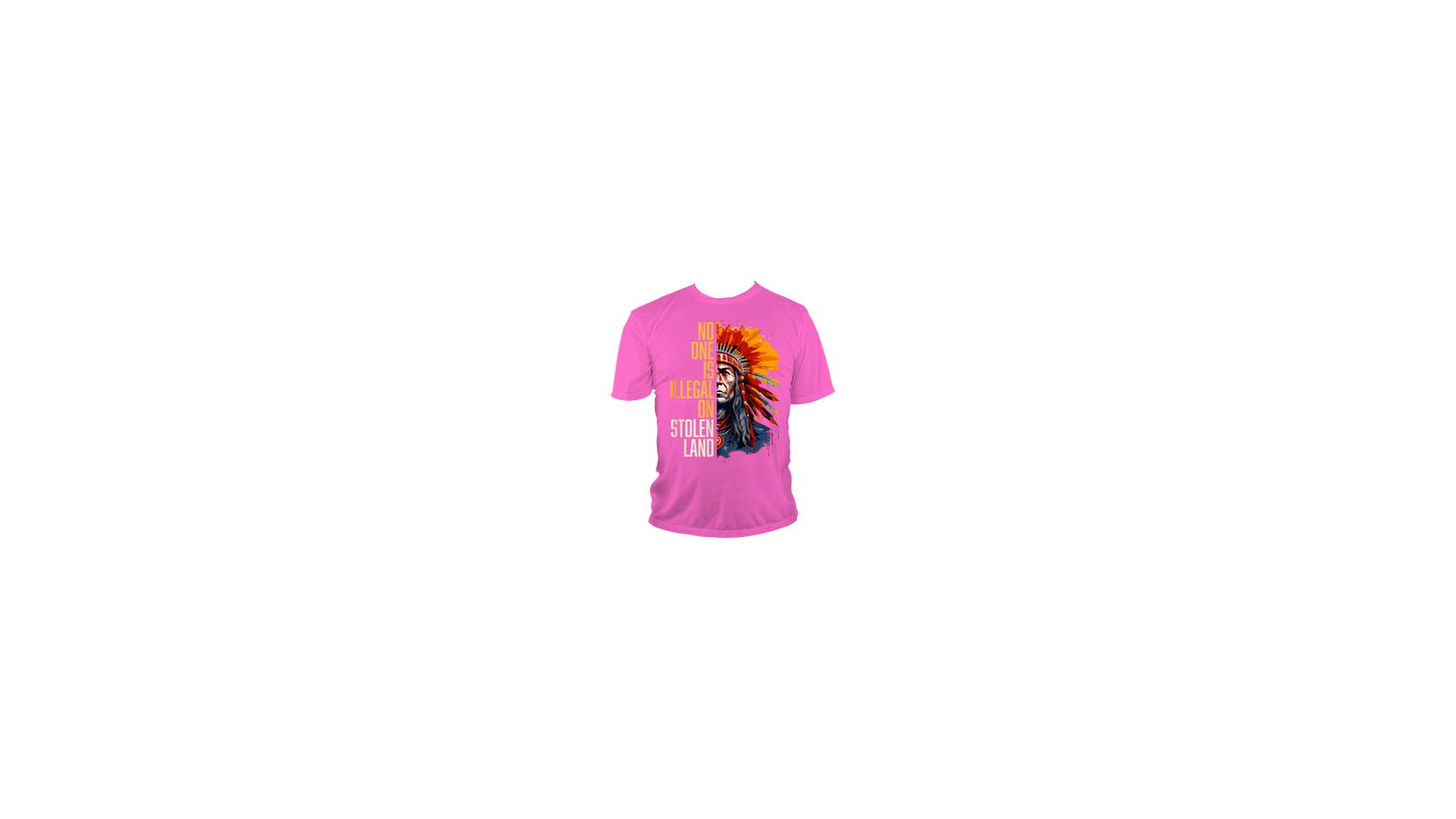 NO ONE IS ILLEGAL ON STOLEN LAND T-SHIRT