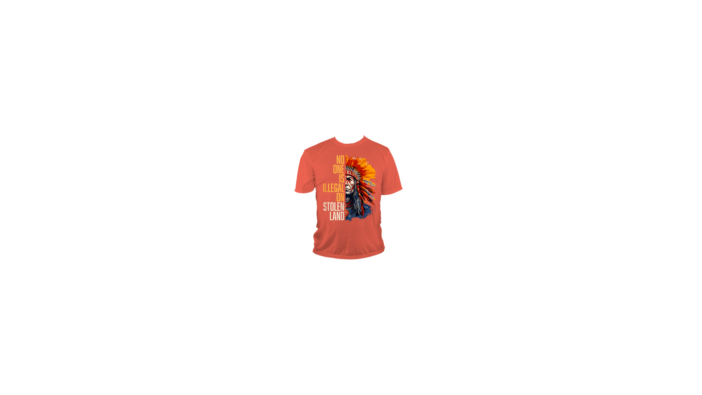 NO ONE IS ILLEGAL ON STOLEN LAND T-SHIRT